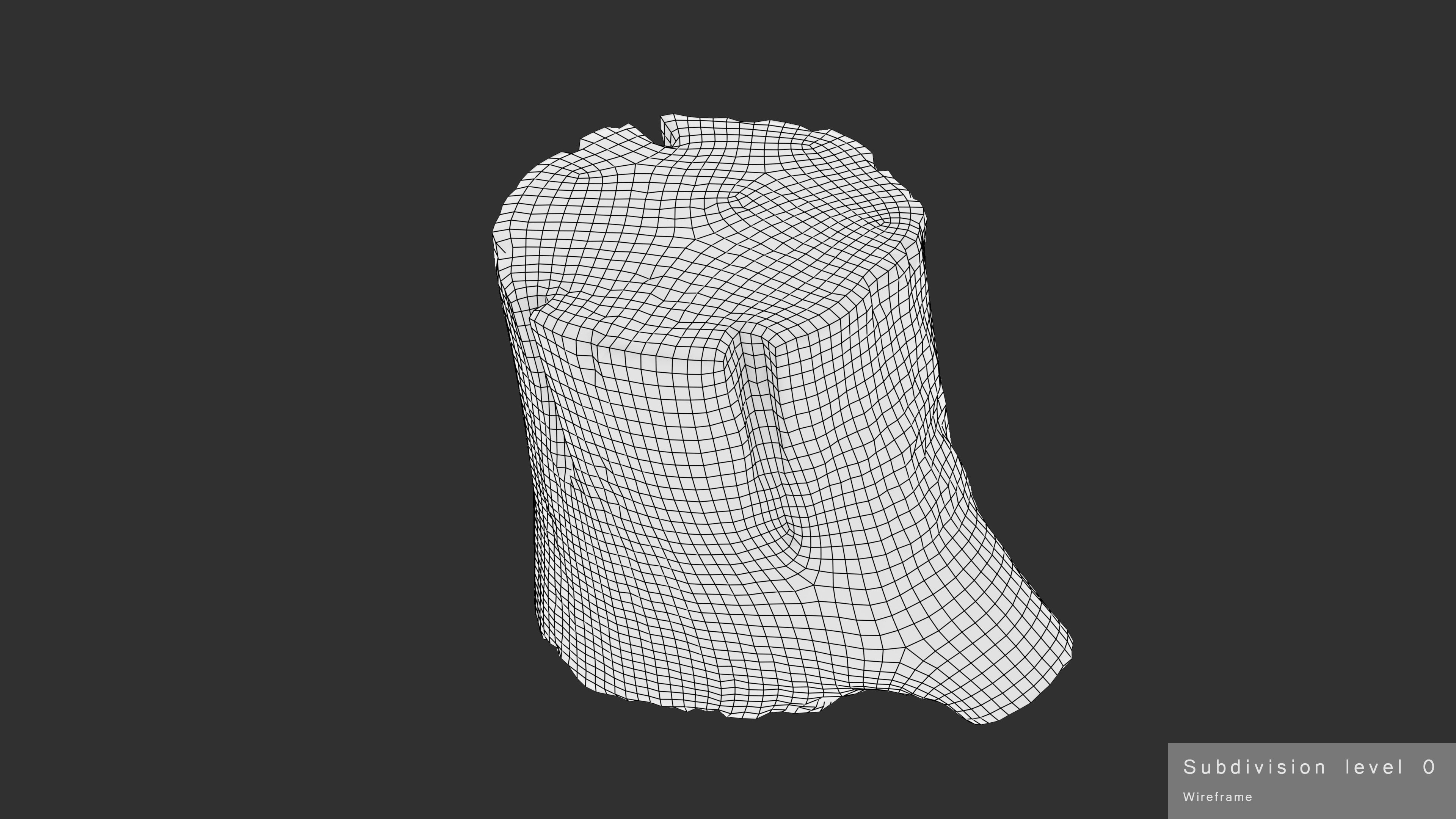 Log Round with Branch Low-poly 3D model_24