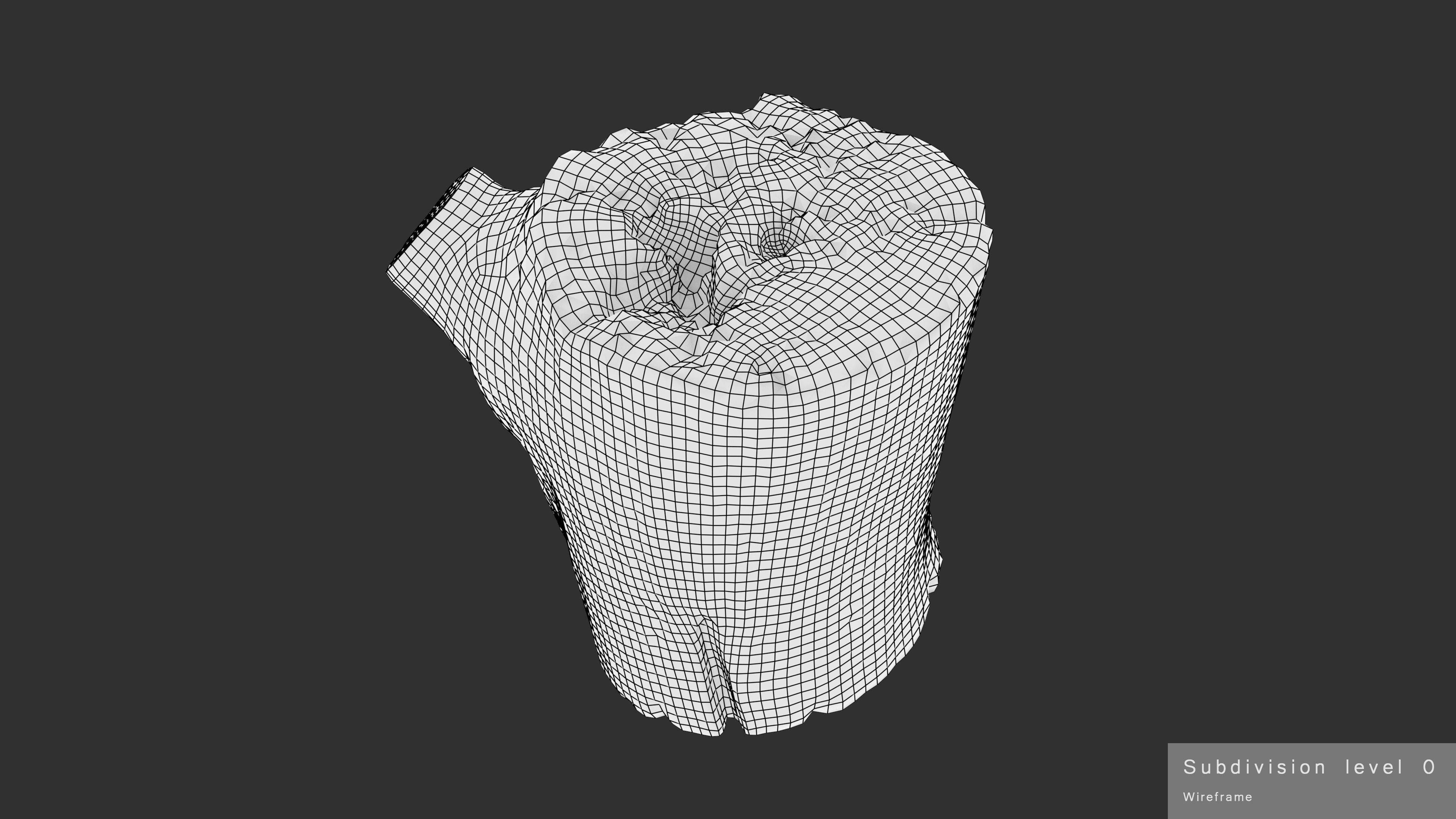 Log Round with Branch Low-poly 3D model_22