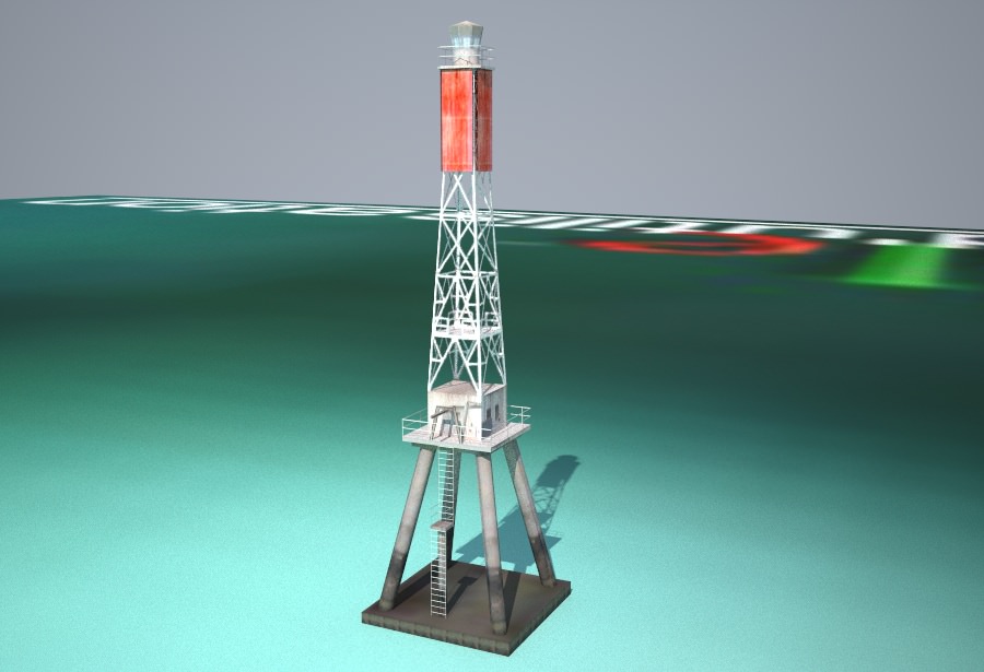 The Creal Reef Lighthouse Low poly Low-poly 3D model_2
