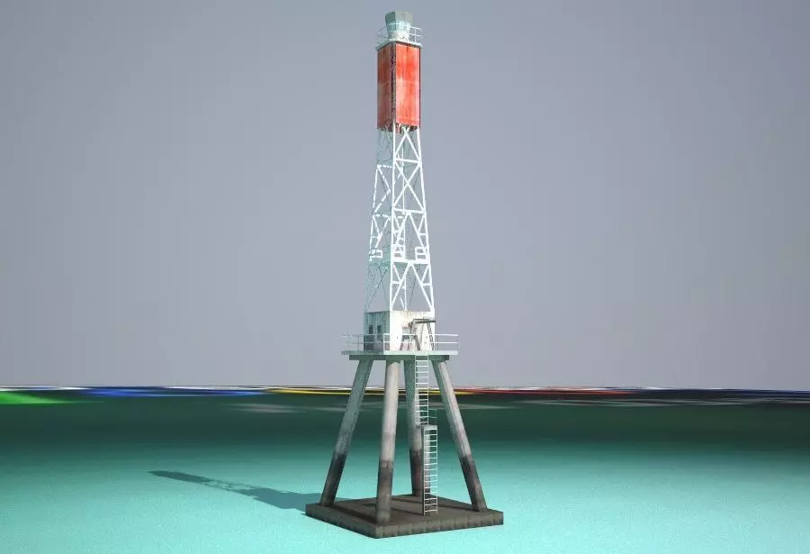 The Creal Reef Lighthouse Low poly Low-poly 3D model_0