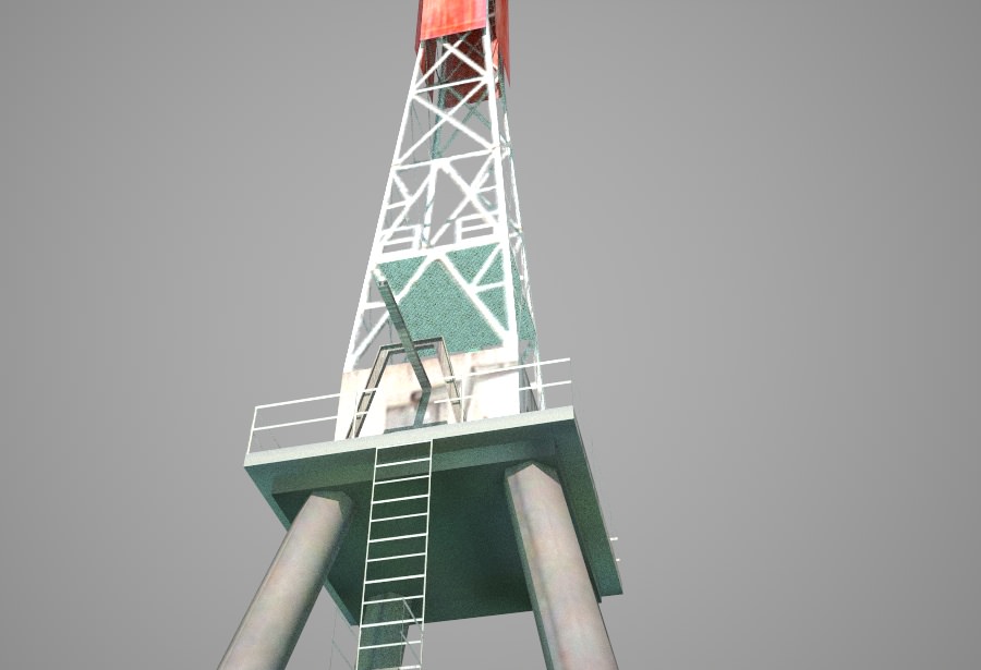 The Creal Reef Lighthouse Low poly Low-poly 3D model_4