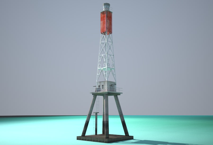 The Creal Reef Lighthouse Low poly Low-poly 3D model_3