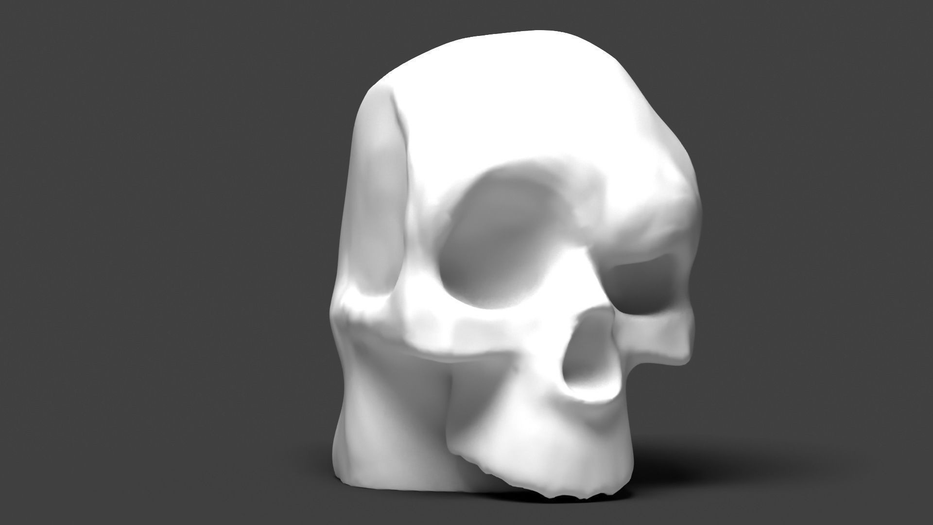 Skull plantpot 3Dprint ready 3D print model_1