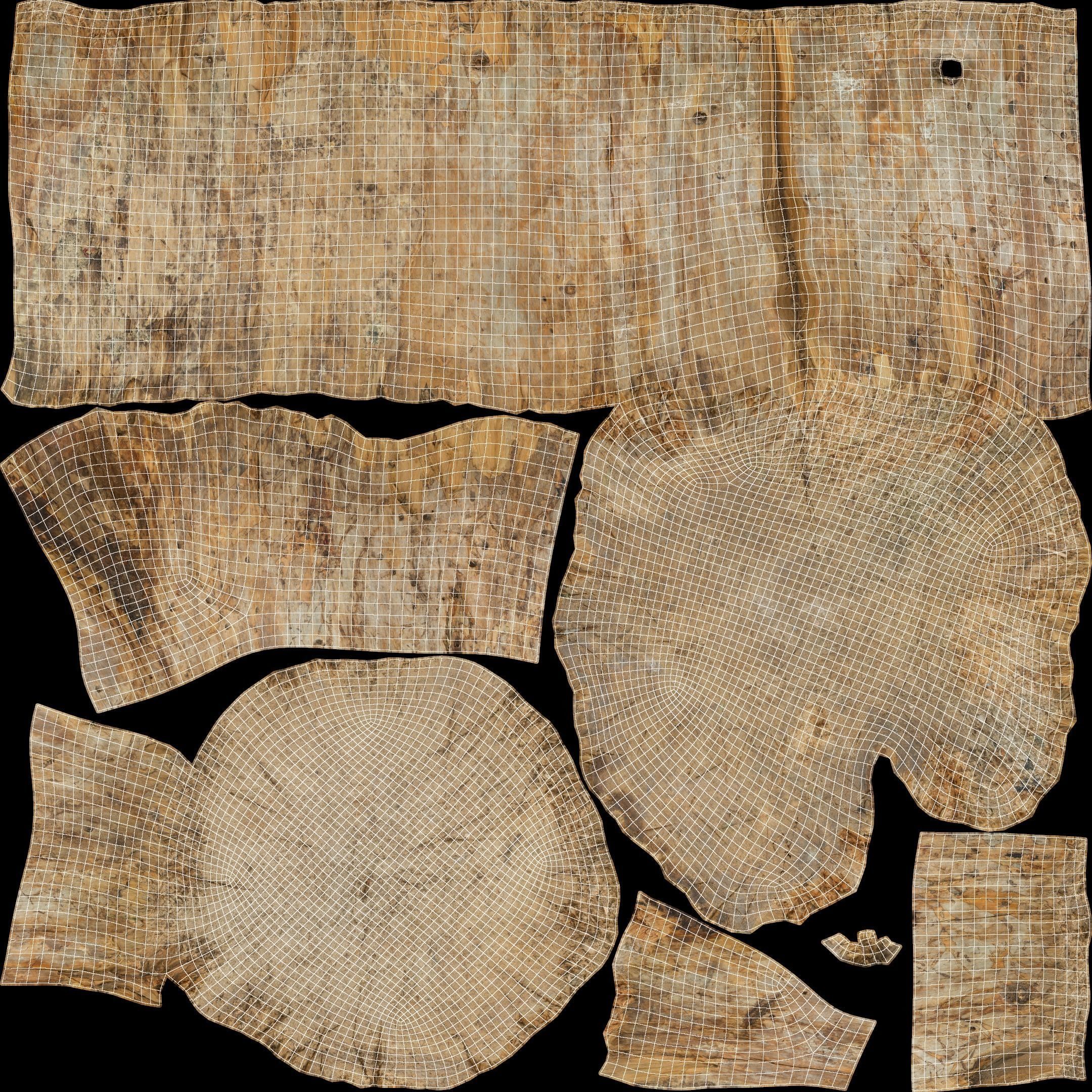 Log Round Big Low-poly 3D model_22