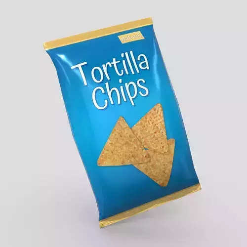 Tortilla Chips Bag Low-poly 3D model