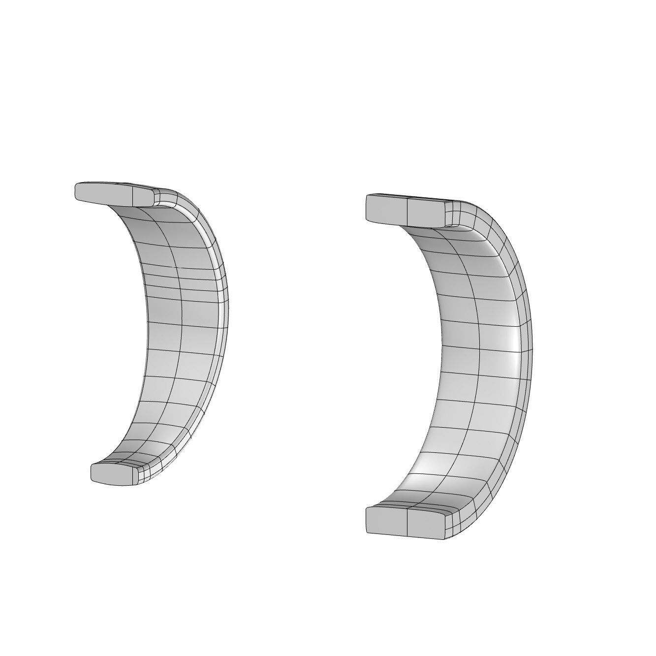 Wedding rings world map 3D model_7