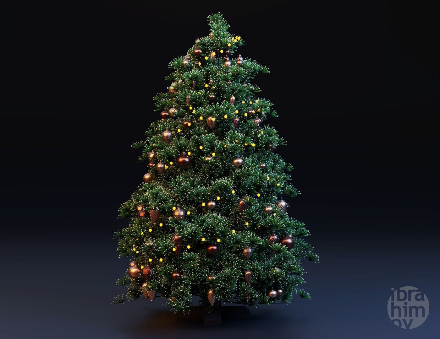 Christmas tree 3D model_1