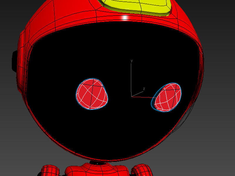 Robot rigged with 3Ds max Biped Low-poly 3D model_20