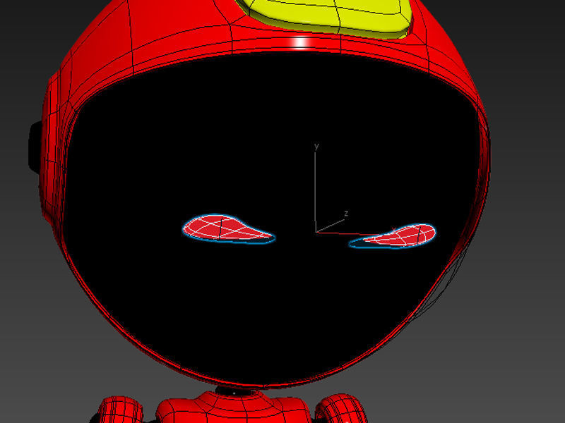 Robot rigged with 3Ds max Biped Low-poly 3D model_21