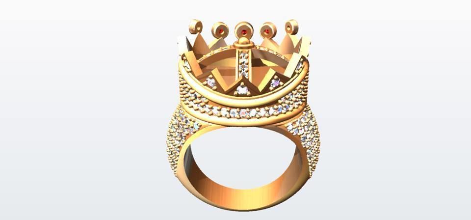 Tupac personally designed ring 3D print model_1