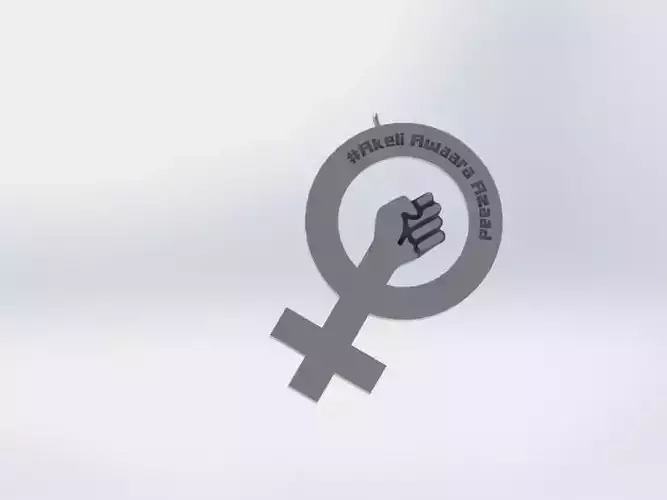 Feminism pendant  3D print model