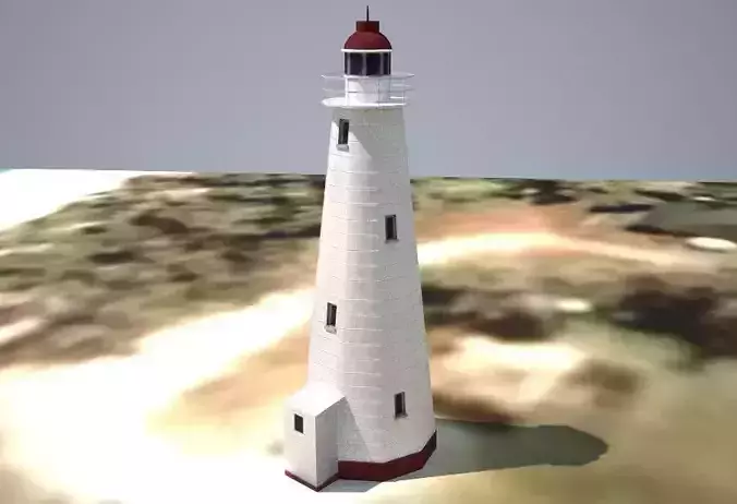 The Lady Elliot Island Lighthouse Low poly Low-poly 3D model