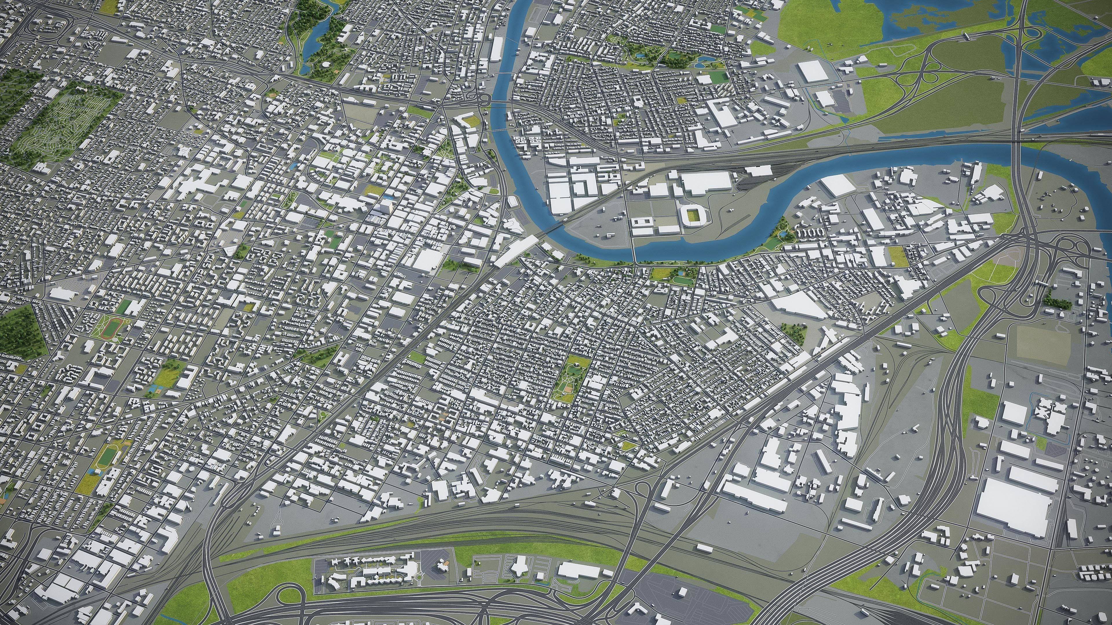 Newark Low-poly 3D model_13