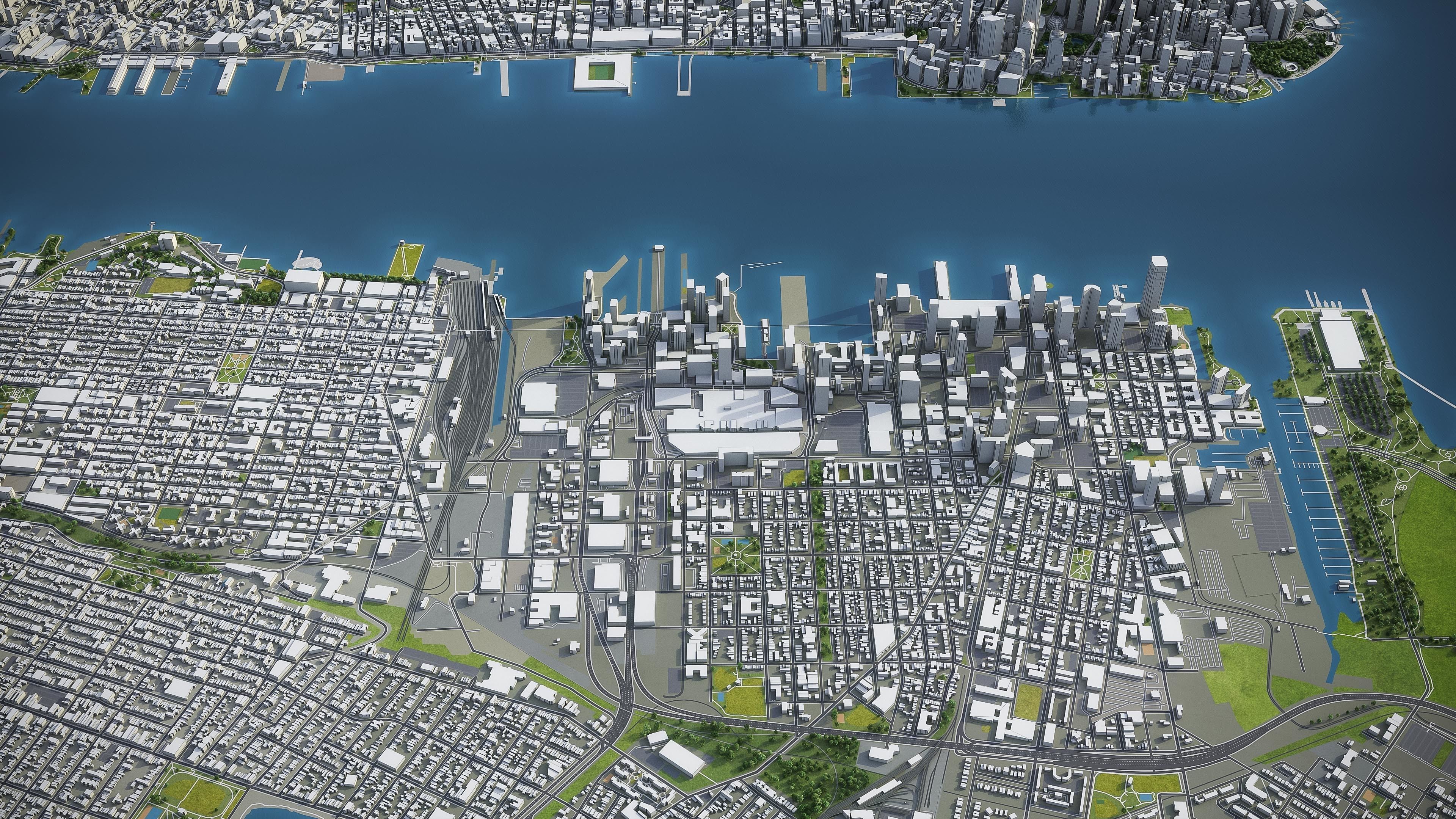 Newark Low-poly 3D model_5