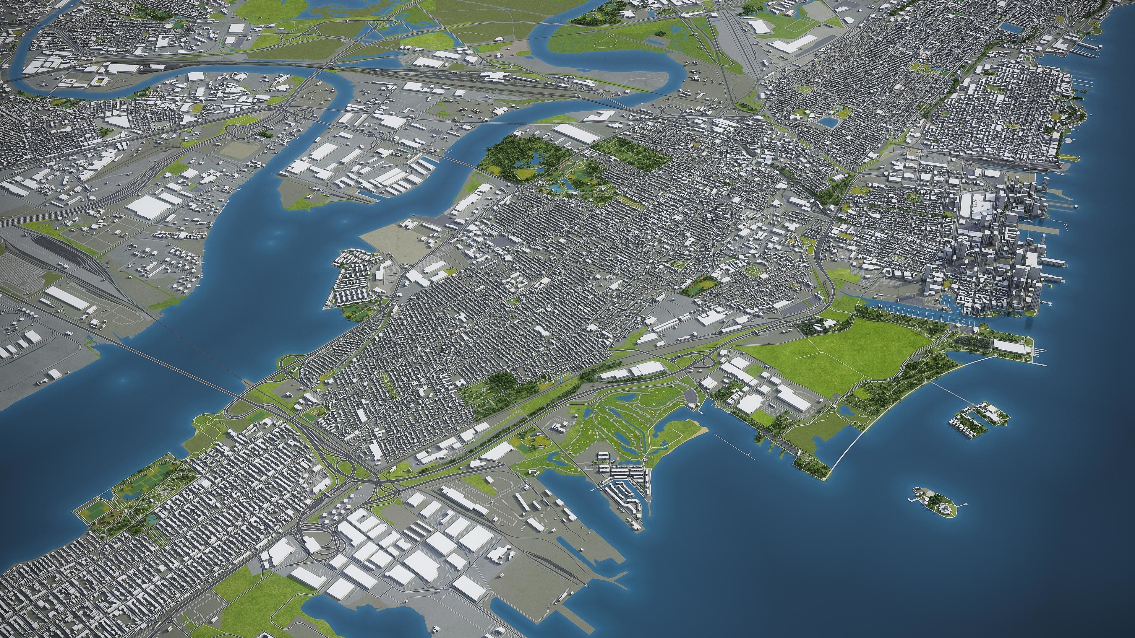 Newark Low-poly 3D model_12