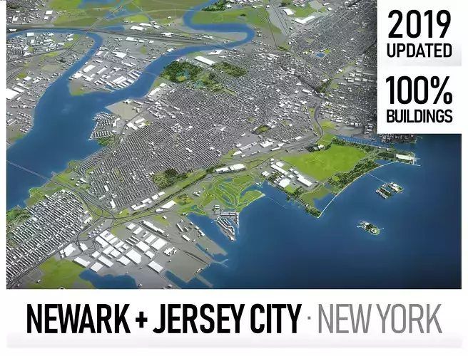 Newark Low-poly 3D model