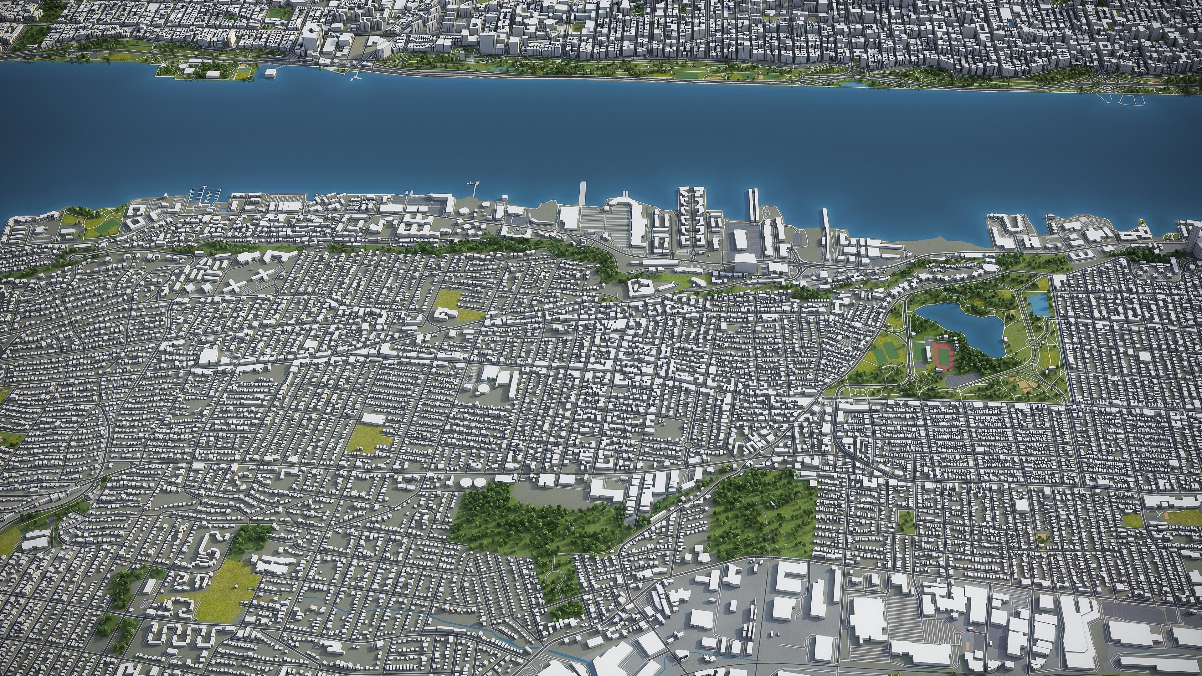 Newark Low-poly 3D model_9