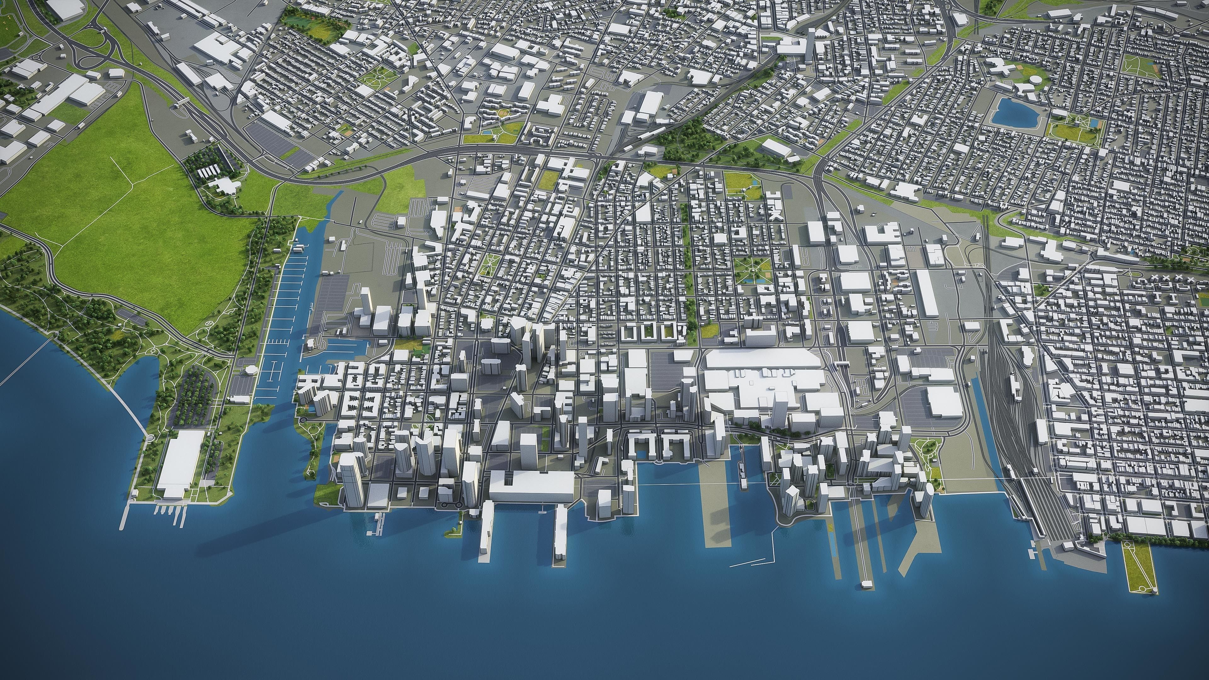 Newark Low-poly 3D model_2