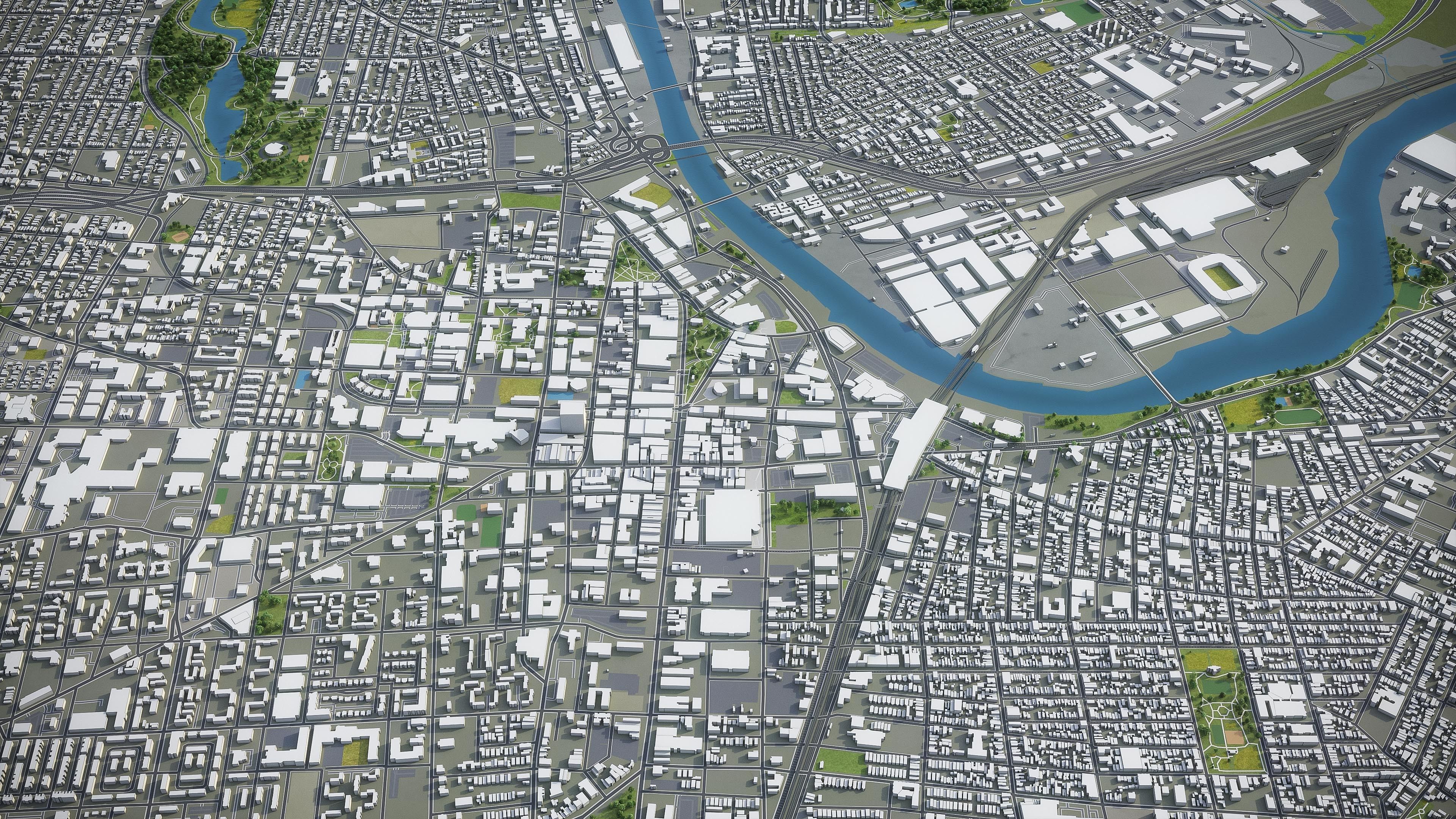 Newark Low-poly 3D model_15
