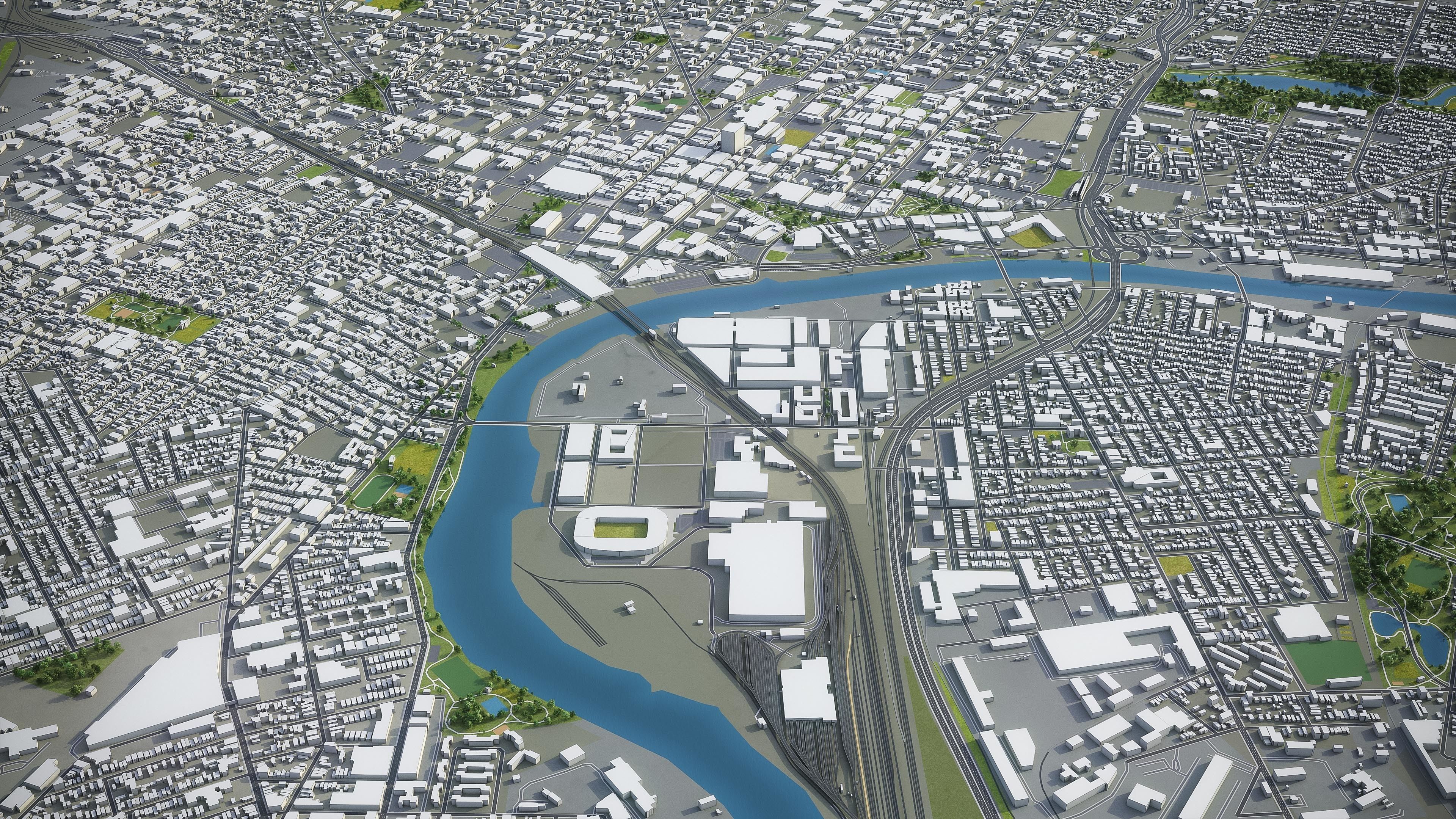 Newark Low-poly 3D model_14