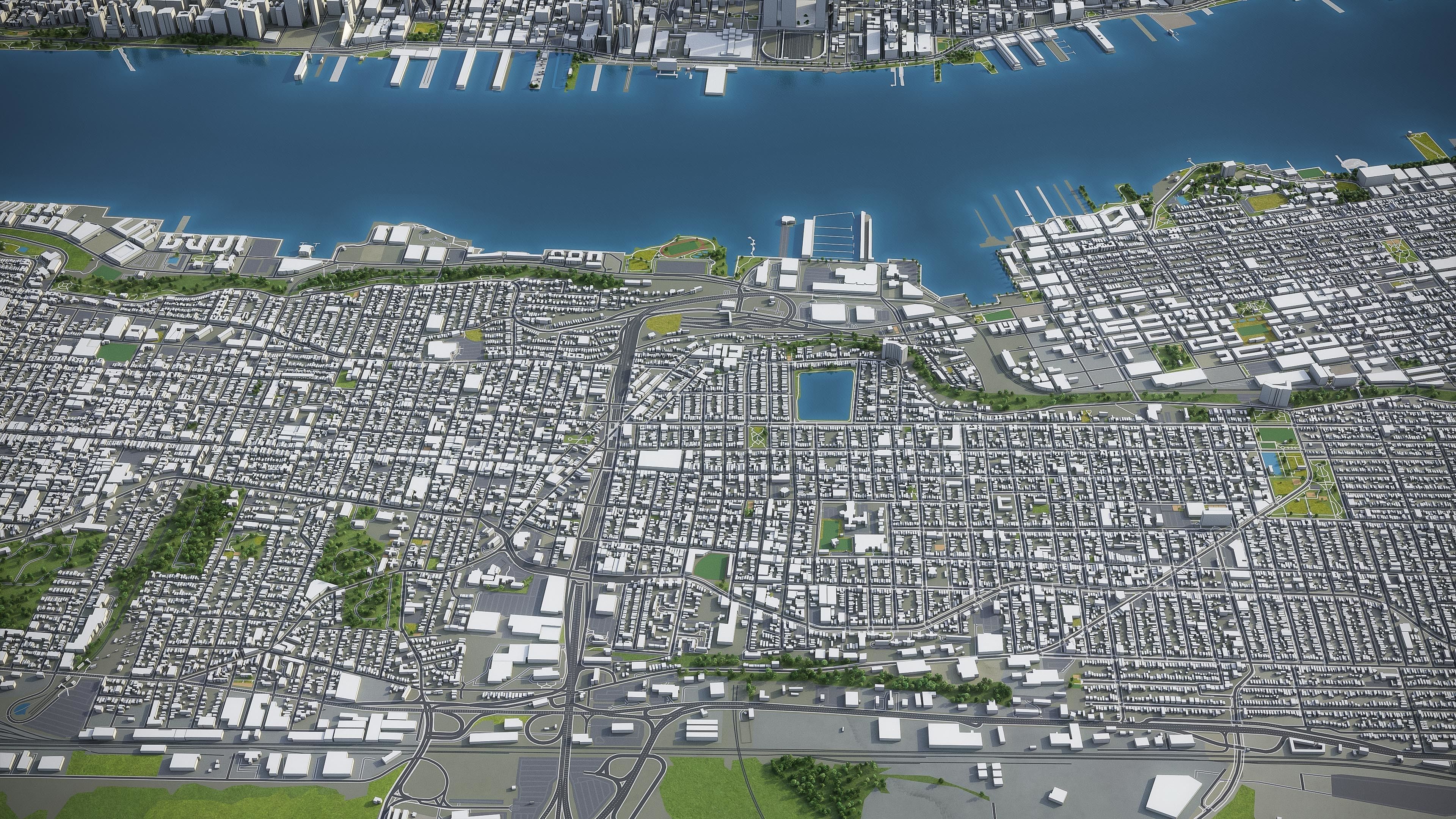 Newark Low-poly 3D model_7