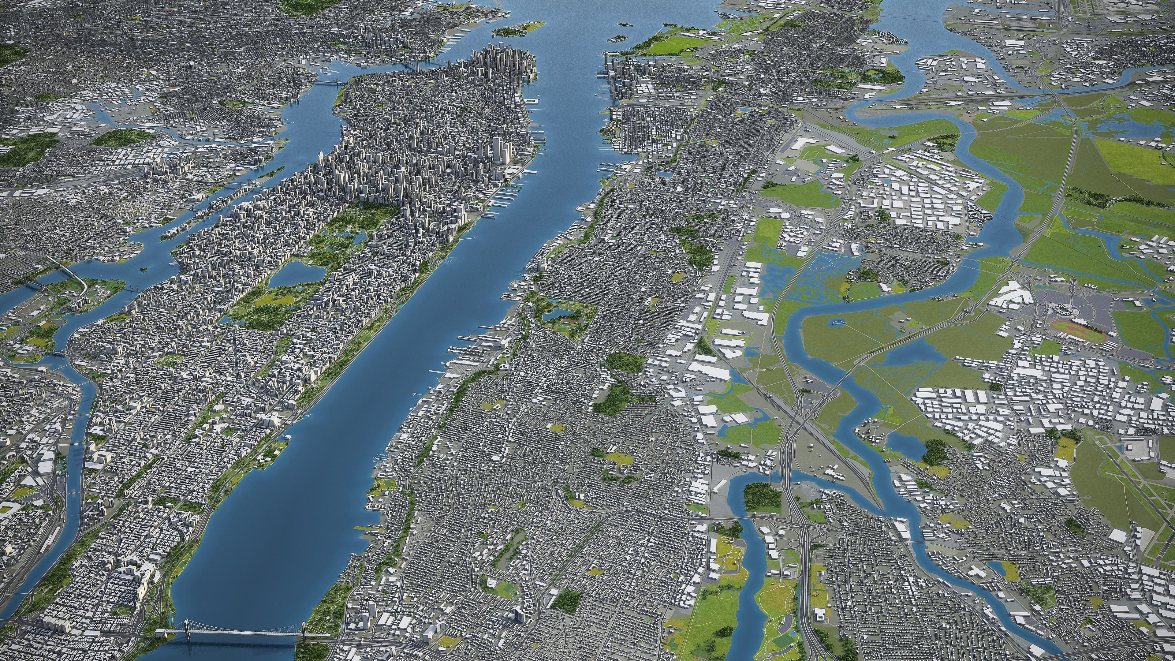 Newark Low-poly 3D model_10