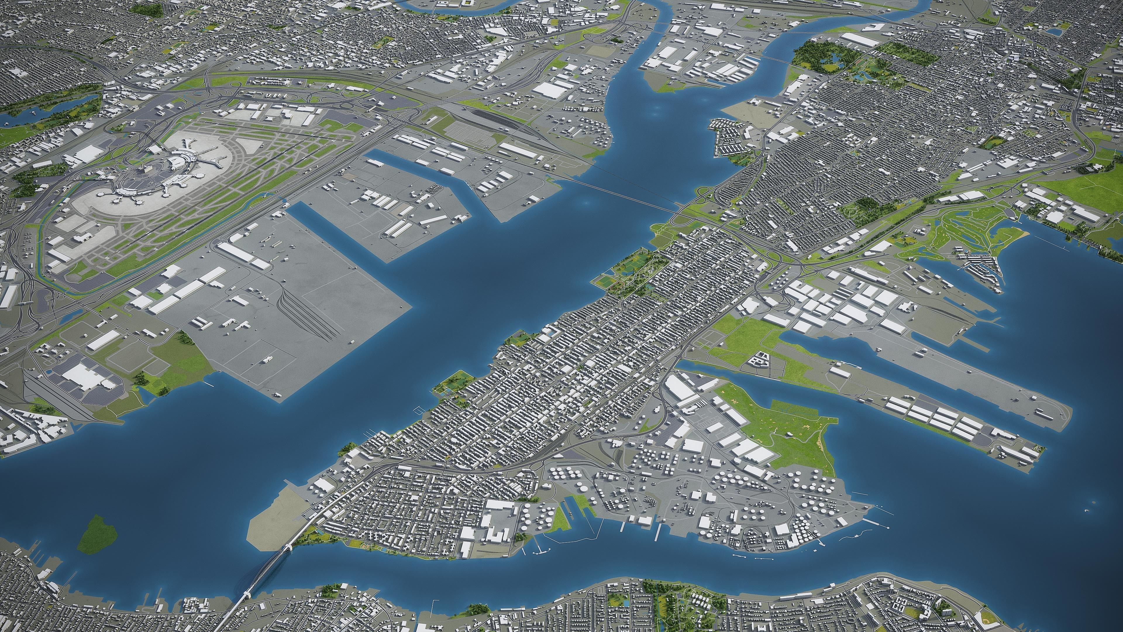 Newark Low-poly 3D model_11