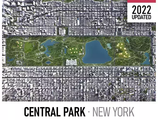 New York - Central Park Low-poly 3D model