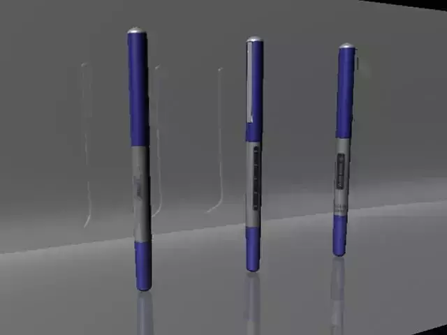 3D Textured Ball Pen Low-poly 3D model