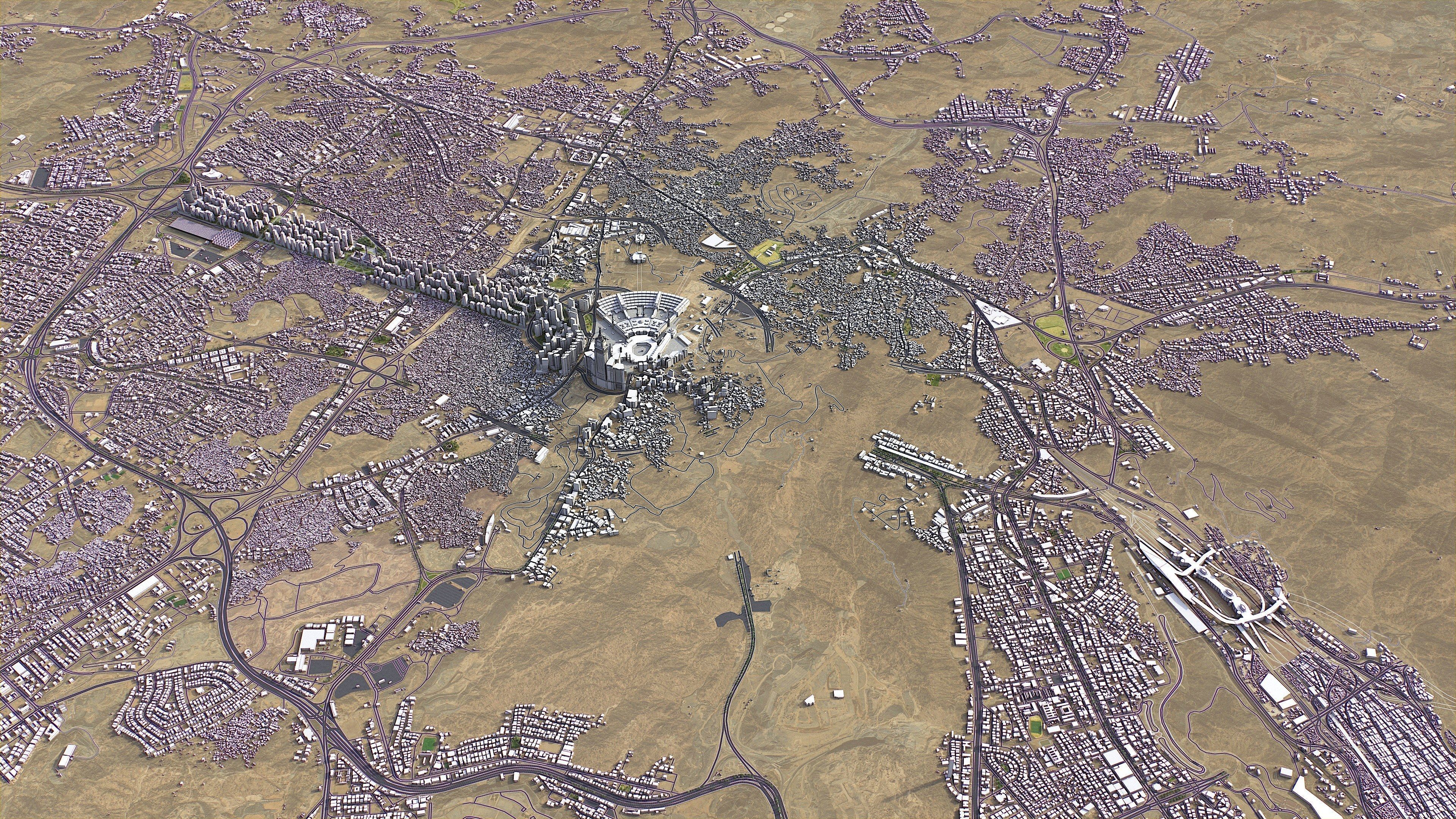 Mecca - 3D City Model Low-poly 3D model_6