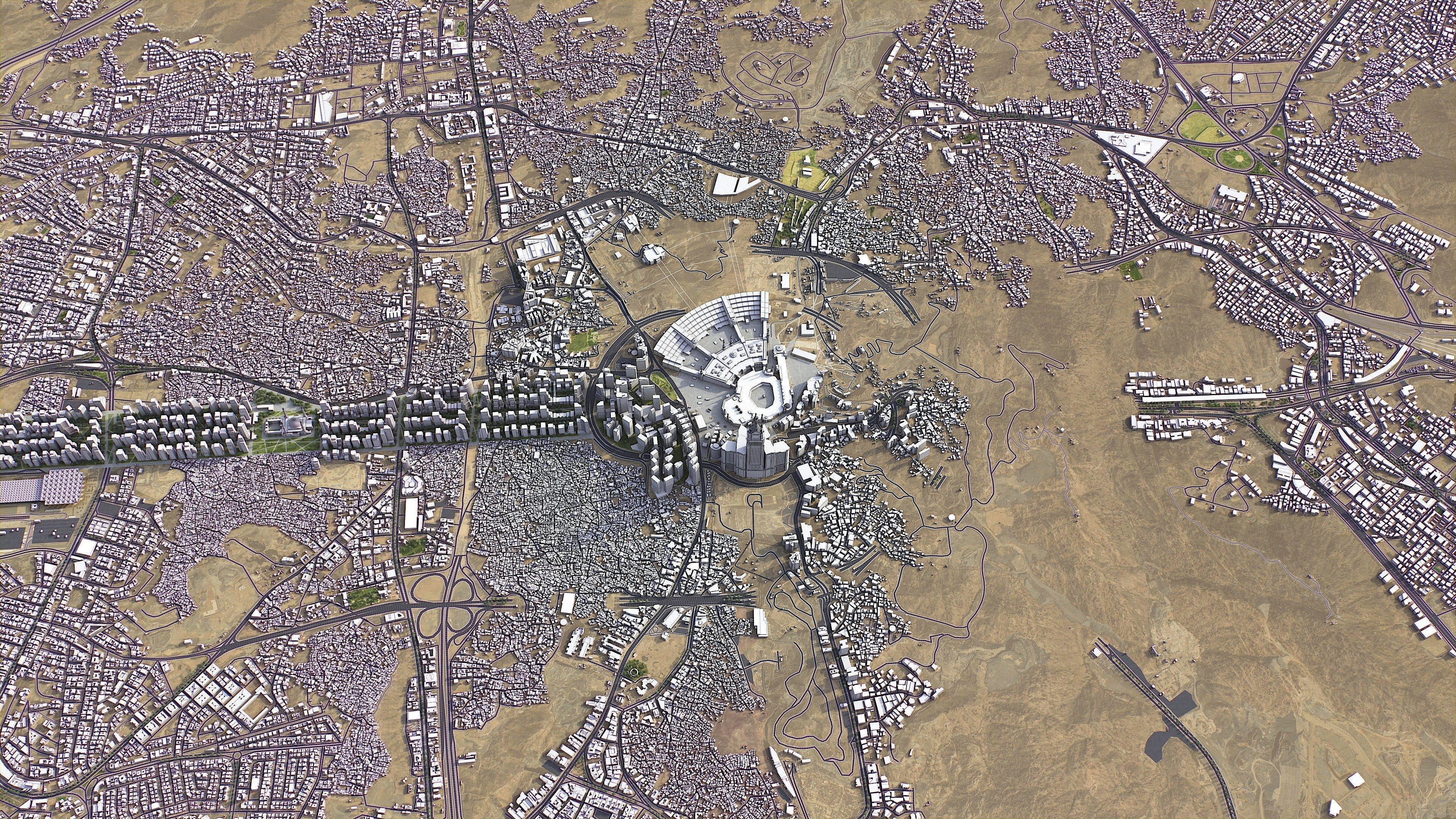 Mecca - 3D City Model Low-poly 3D model_3