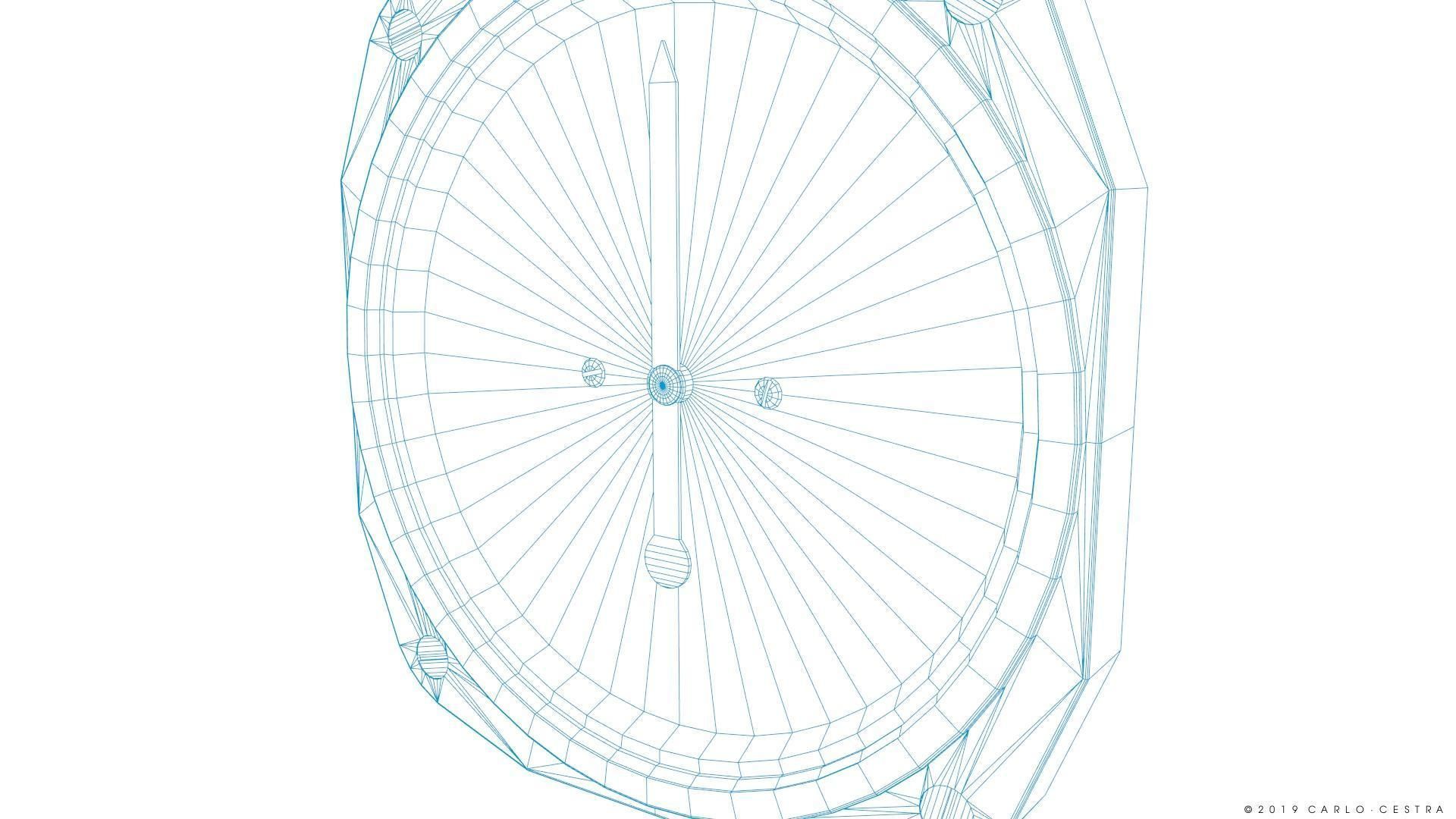 US AIR SPEED INDICATOR Low-poly 3D model_17