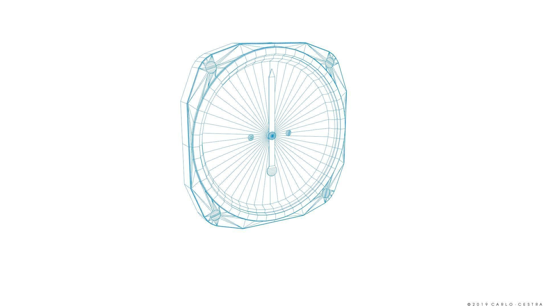 US AIR SPEED INDICATOR Low-poly 3D model_15