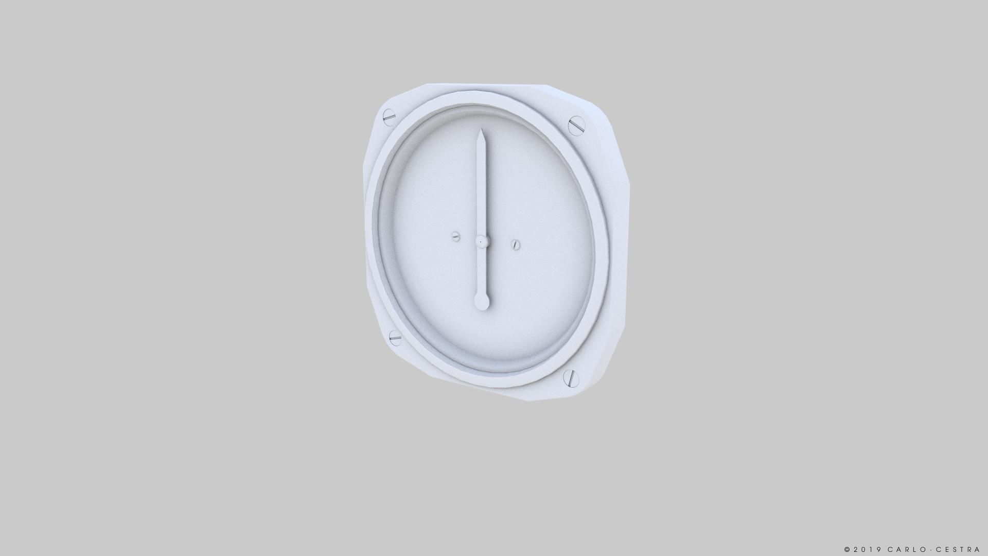 US AIR SPEED INDICATOR Low-poly 3D model_11