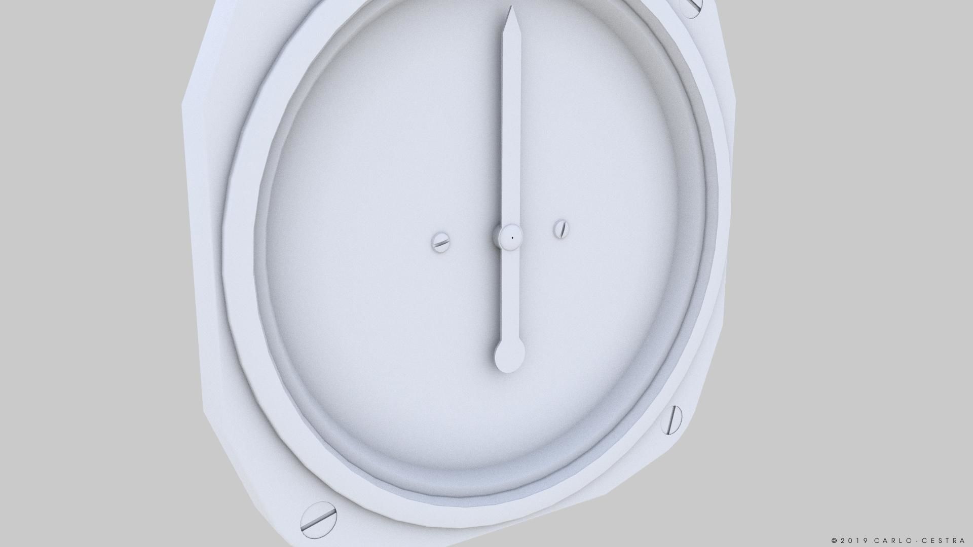 US AIR SPEED INDICATOR Low-poly 3D model_13