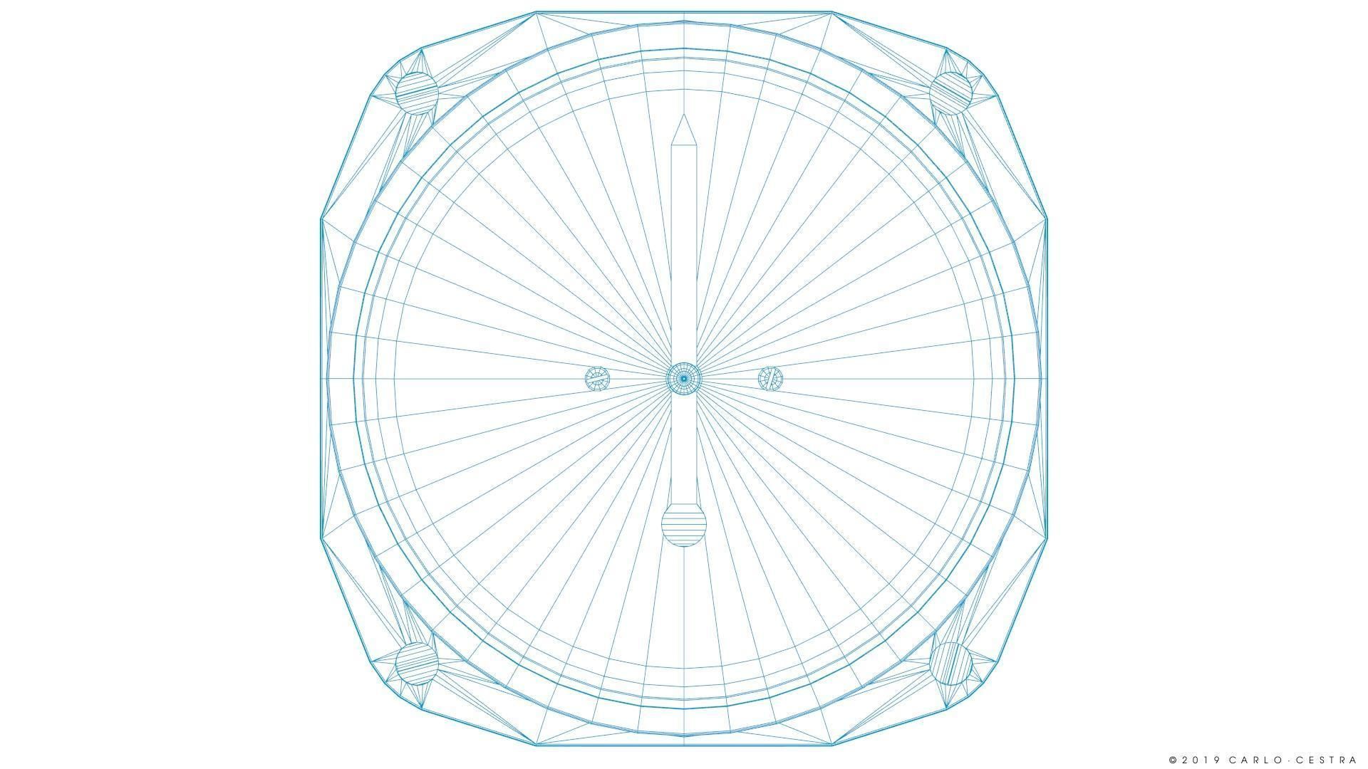 US AIR SPEED INDICATOR Low-poly 3D model_19