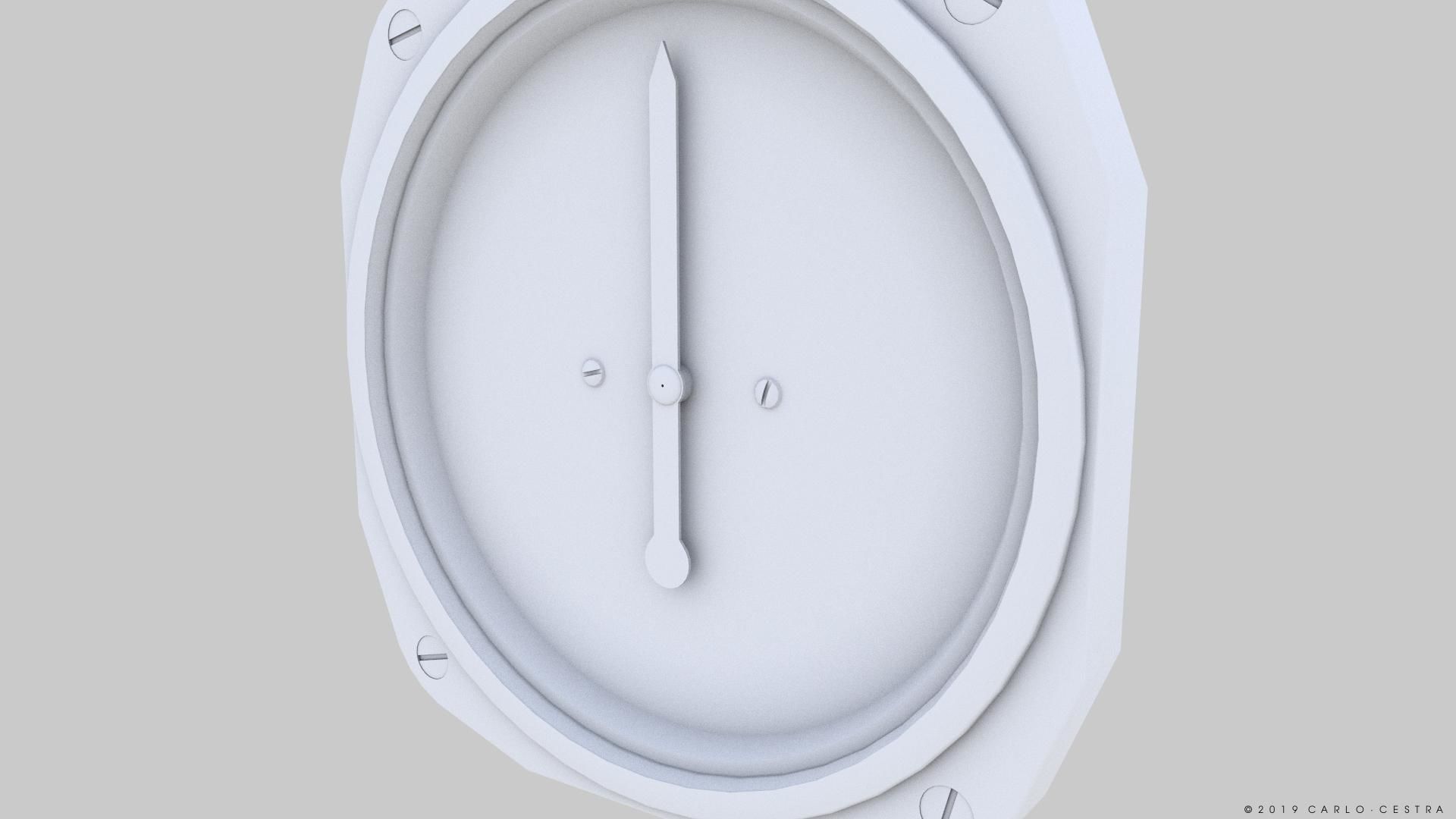 US AIR SPEED INDICATOR Low-poly 3D model_12