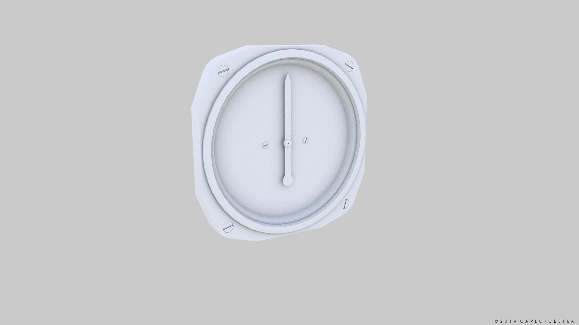 US AIR SPEED INDICATOR Low-poly 3D model_10