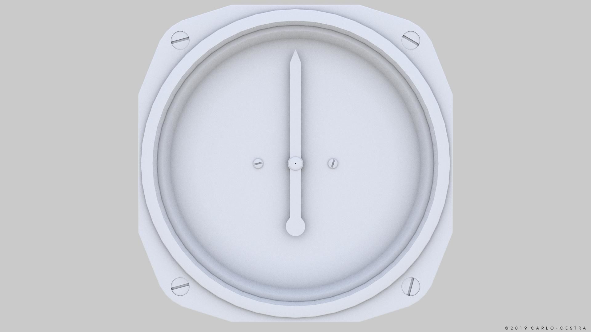 US AIR SPEED INDICATOR Low-poly 3D model_14