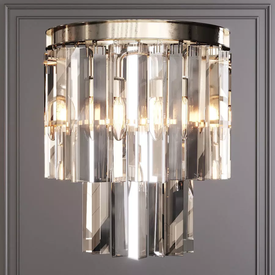 RH 1920S ODEON CLEAR GLASS FRINGE SCONCE Nickel 3D model_0