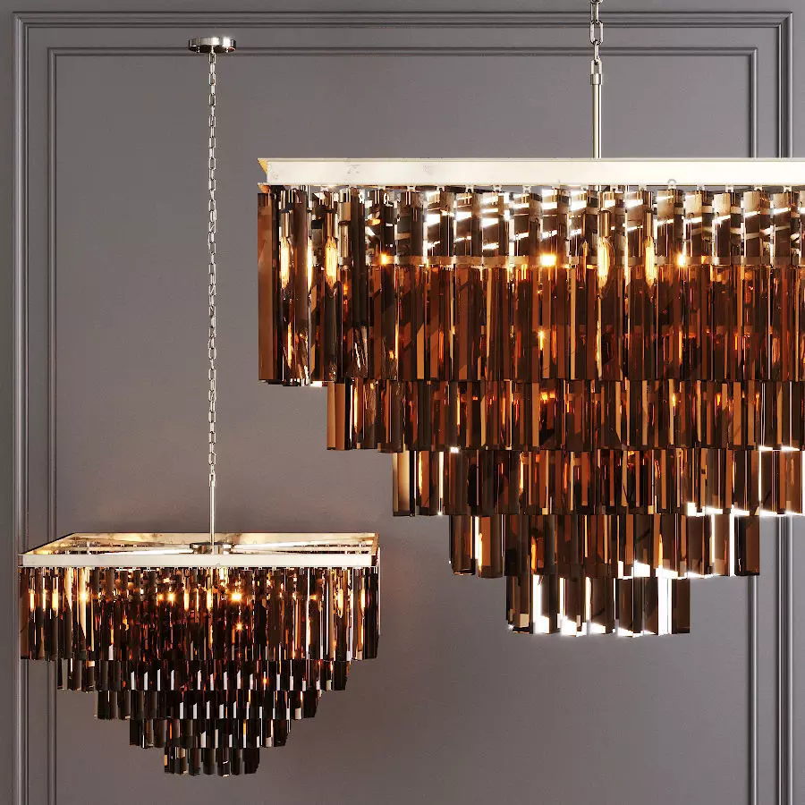 RH 1920S ODEON SMOKE GLASS FRINGE SQUARE  5-TIER Nickel 3D model_0