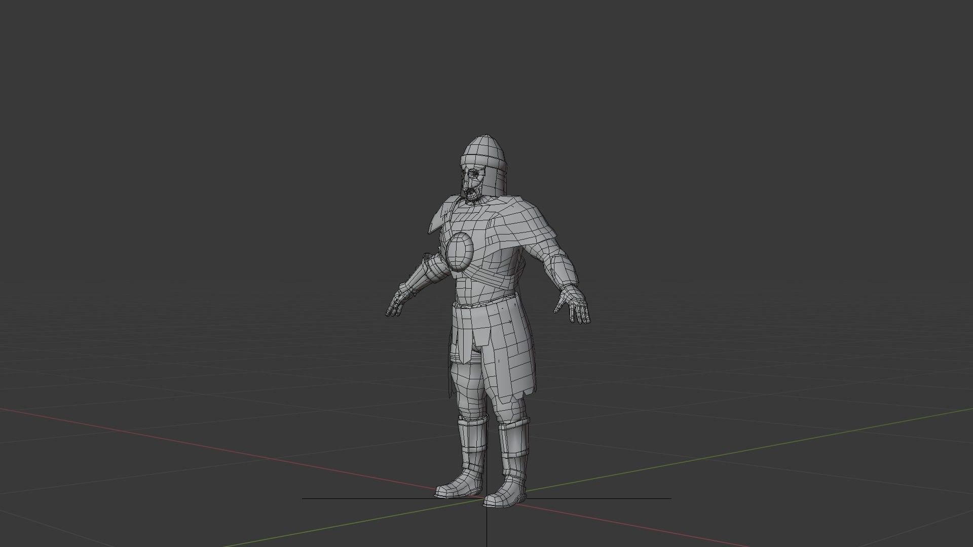 Barbarian Warrior Low-poly 3D model_27