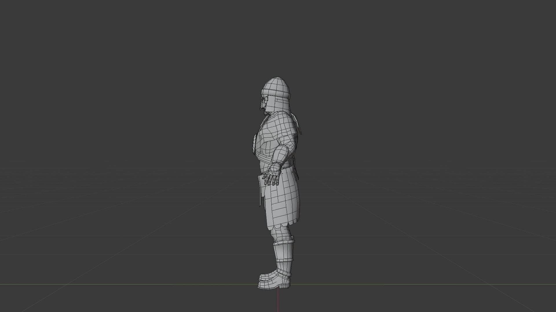 Barbarian Warrior Low-poly 3D model_28