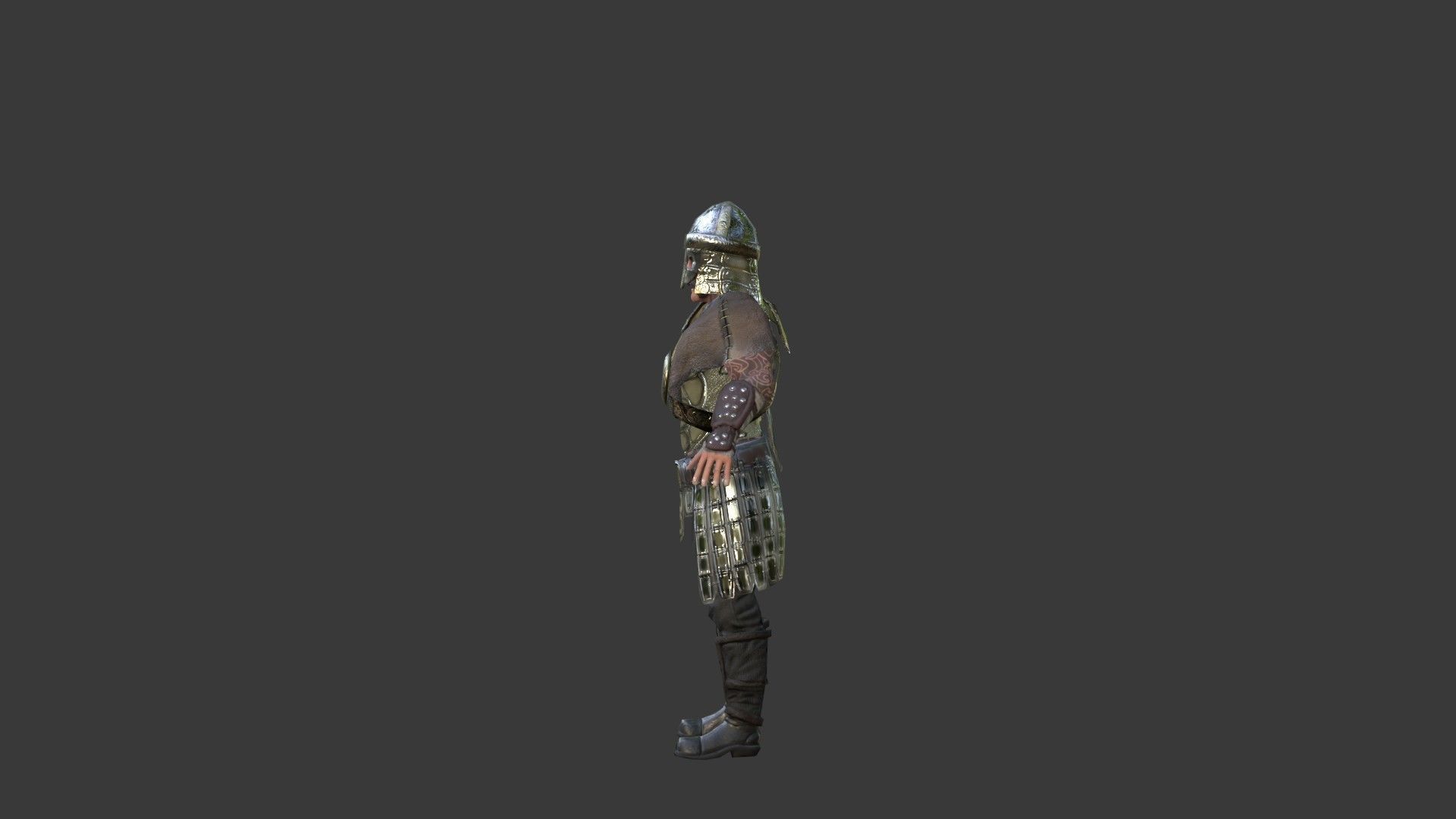 Barbarian Warrior Low-poly 3D model_20