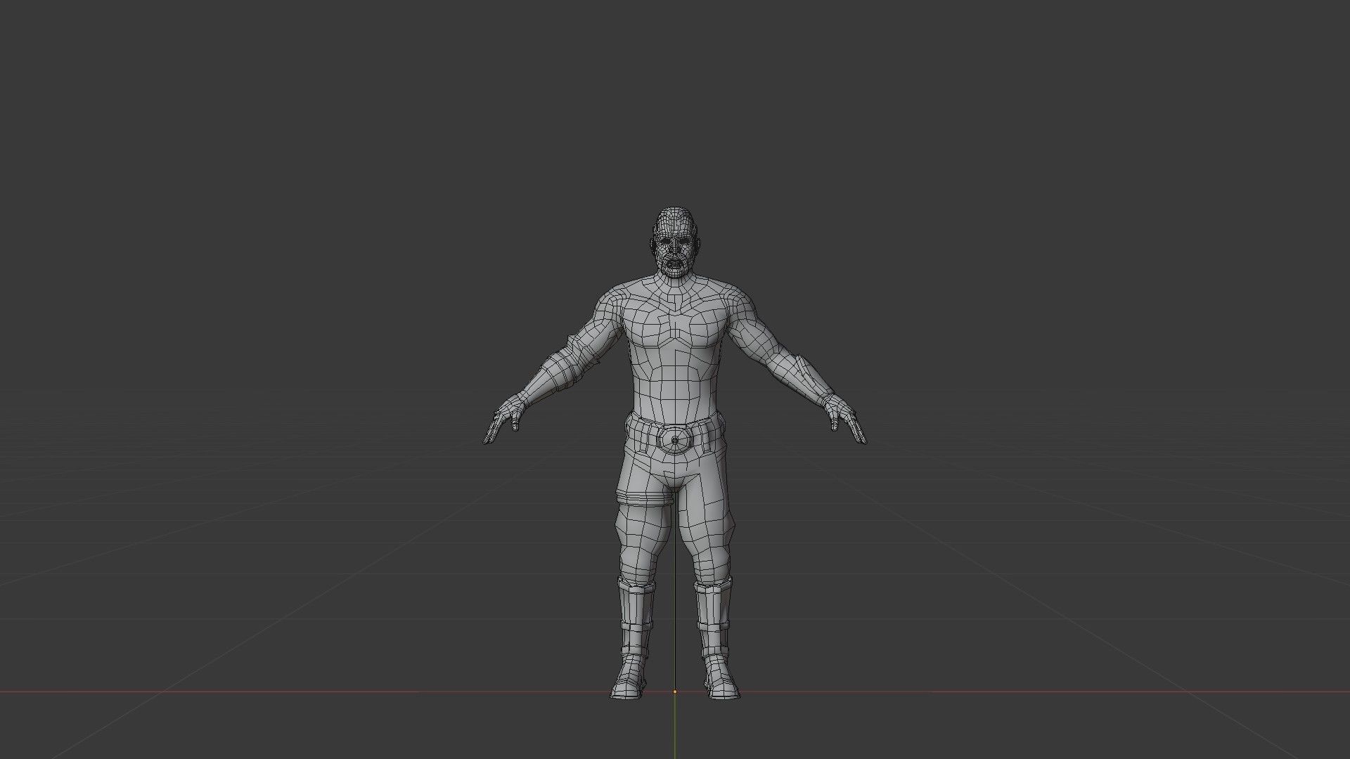 Barbarian Warrior Low-poly 3D model_42