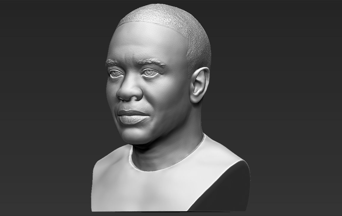 Dr Dre bust 3D printing ready stl obj formats 3D print model_2