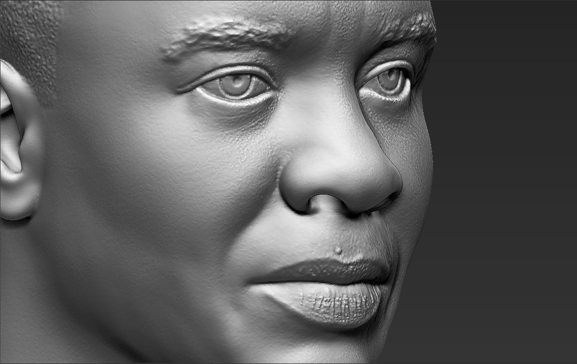 Dr Dre bust 3D printing ready stl obj formats 3D print model_16