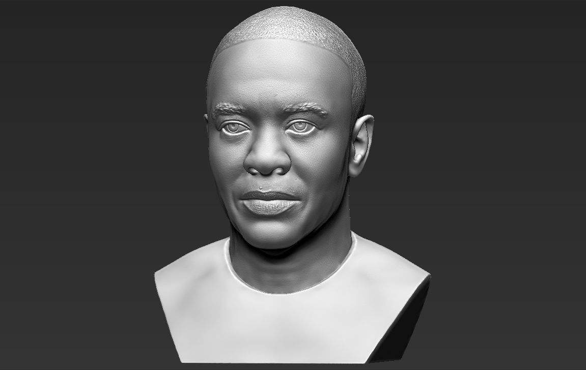 Dr Dre bust 3D printing ready stl obj formats 3D print model_1