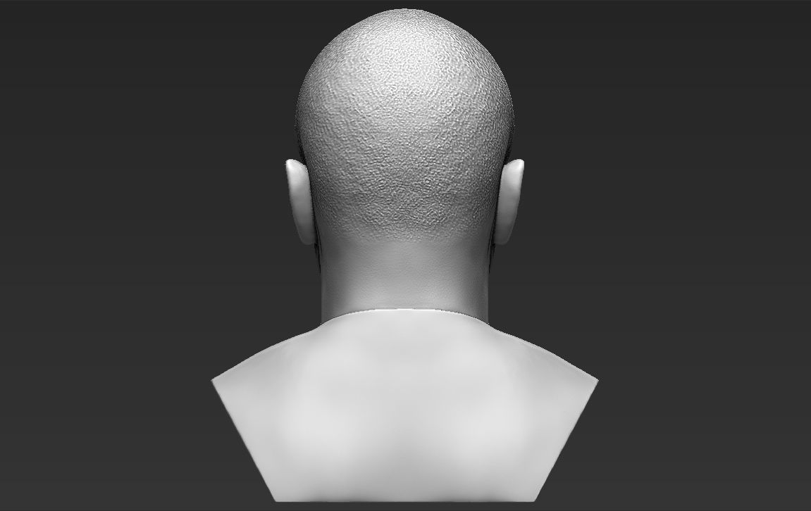 Dr Dre bust 3D printing ready stl obj formats 3D print model_5