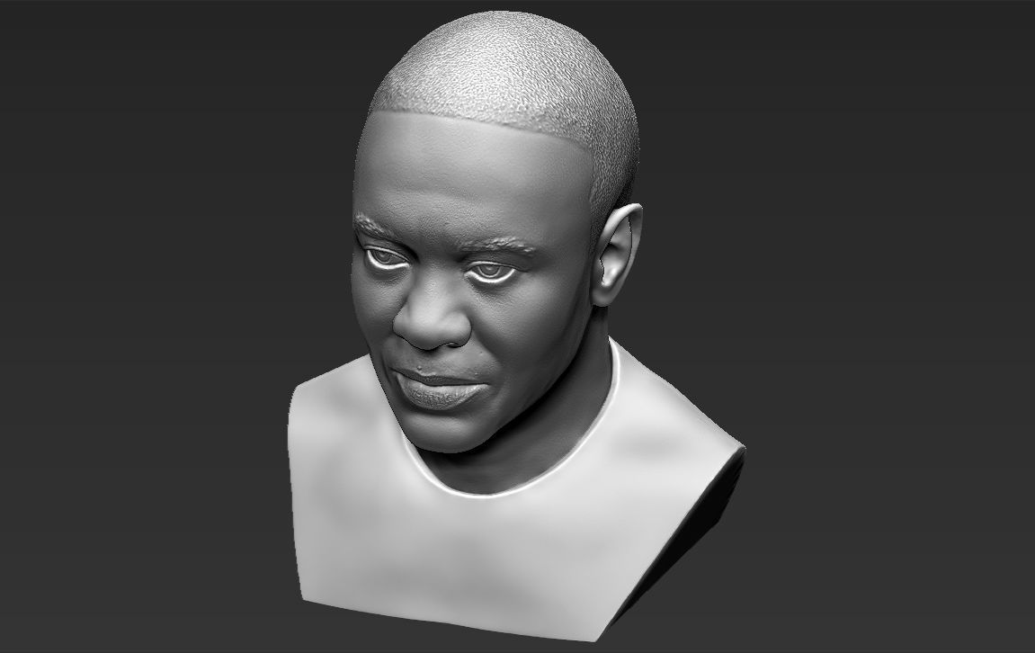 Dr Dre bust 3D printing ready stl obj formats 3D print model_12